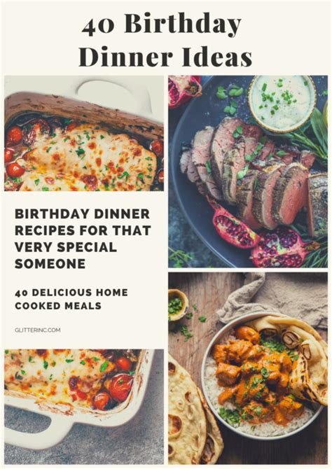 40 Birthday Dinner Ideas At Home Glitter, Inc. Blog