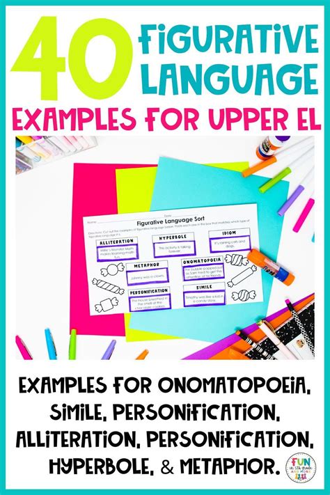 40 Figurative Language Examples for Upper Elementary Fun in 5th Grade