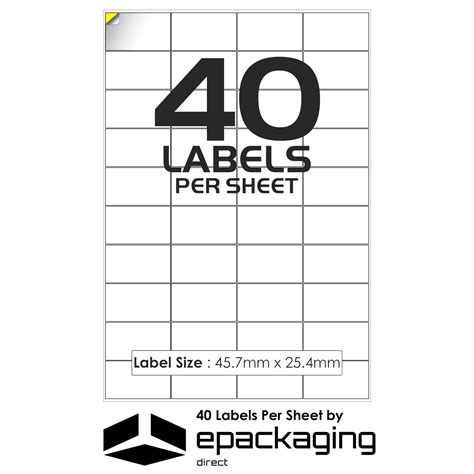 40 Labels Per Sheet Template Word