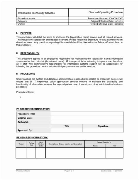 40 Standard Operating Procedure Example Desalas Template