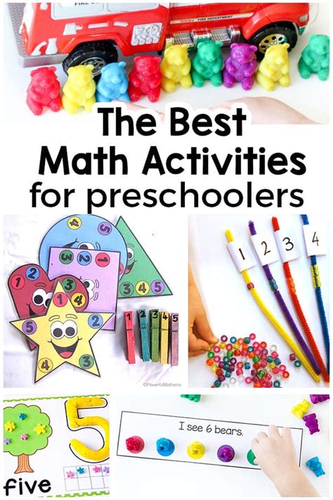 40 Best Math Activities For Preschoolers Kidpillar Math Preschool Activities - Math Preschool Activities