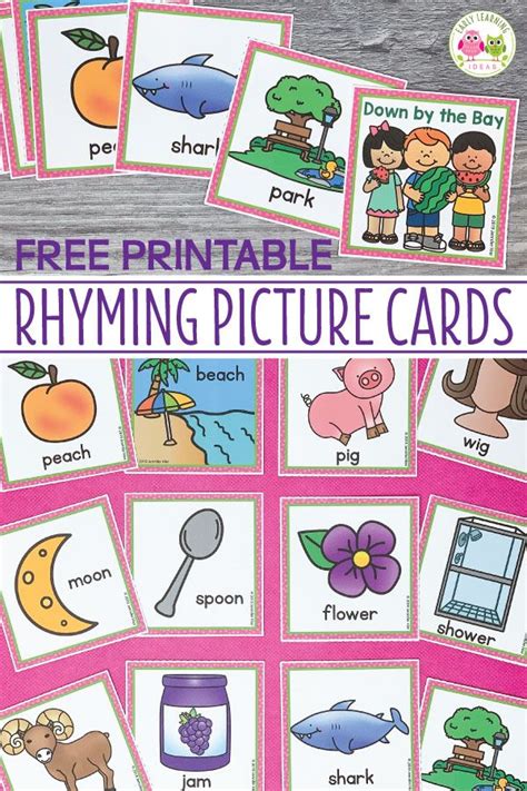 40 Free Printable Rhyming Picture Cards Esl Vault Match The Rhyming Pictures - Match The Rhyming Pictures