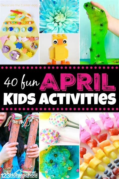 40 Fun April Activities For Kids 123 Homeschool April Calendar For Kids - April Calendar For Kids