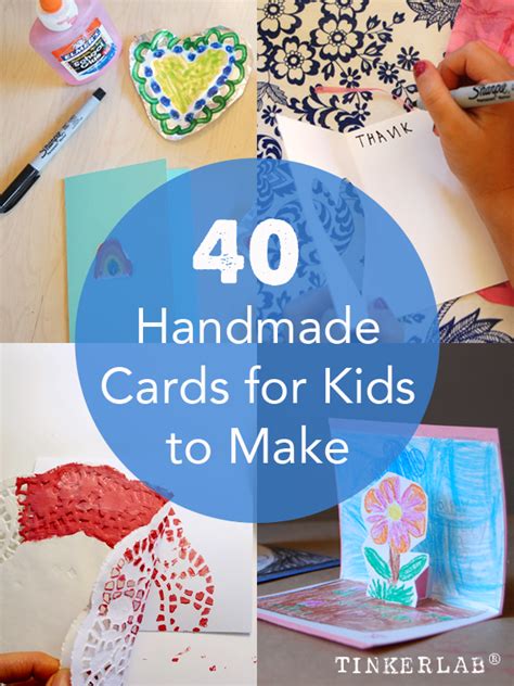 40 Homemade Cards For Kids To Make Tinkerlab Greeting Card Design For Kids - Greeting Card Design For Kids