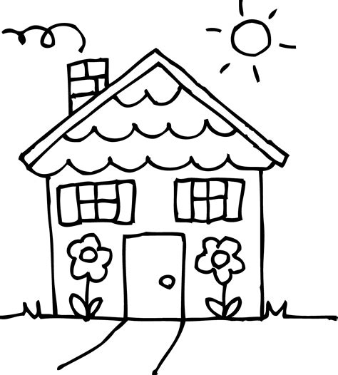 40 House Coloring Pages Free Pdf Printables School House Coloring Page - School House Coloring Page