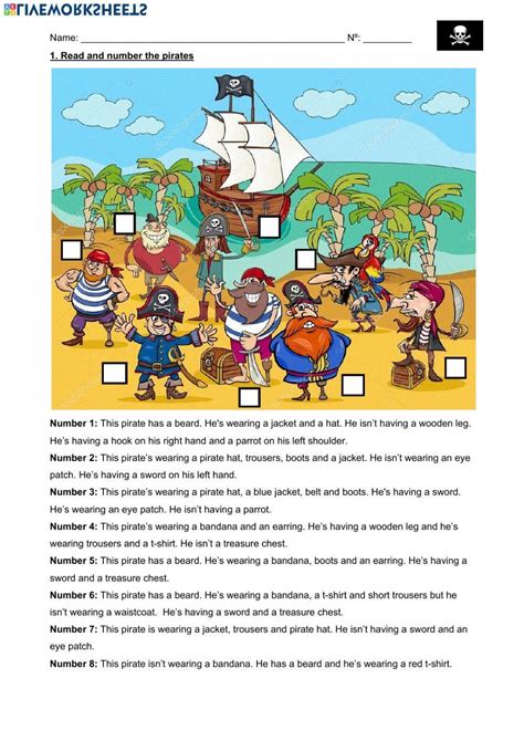 40 Pirates English Esl Worksheets Pdf Amp Doc Pirate Vocabulary Worksheet - Pirate Vocabulary Worksheet