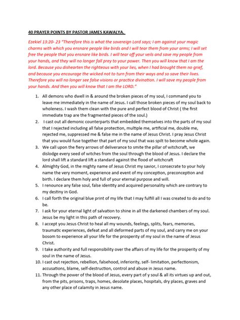 40 prayer points to attract anything