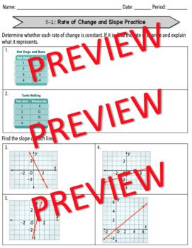 40 rate of change and slope worksheet with answers Worksheet For Fun
