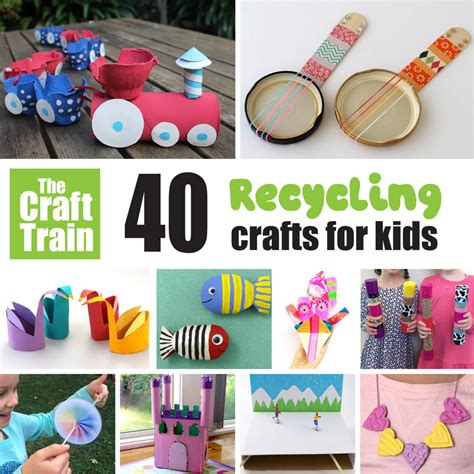 40 Recycled Crafts For Kids The Craft Train Recycled Craft Ideas For Kindergarten - Recycled Craft Ideas For Kindergarten