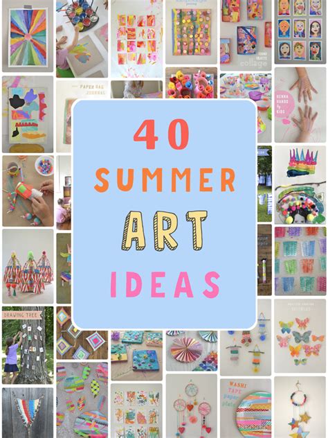 40 Summer Art Ideas For Kids Artbar Summer Art Kindergarten - Summer Art Kindergarten