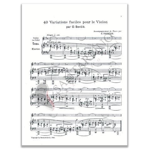 40 variations faciles for the violin viola or cel