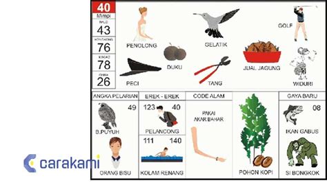 40 EREK EREK - Erek Erek 40 dan Kode Alam 40 di Buku Mimpi 2D Bergambar