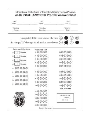 Read Online 40 Hour Hazwoper Test Answers 