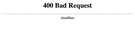 400 Bad Request error