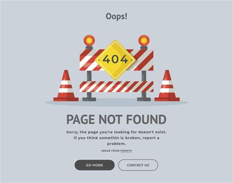 404 not found message HTML Template