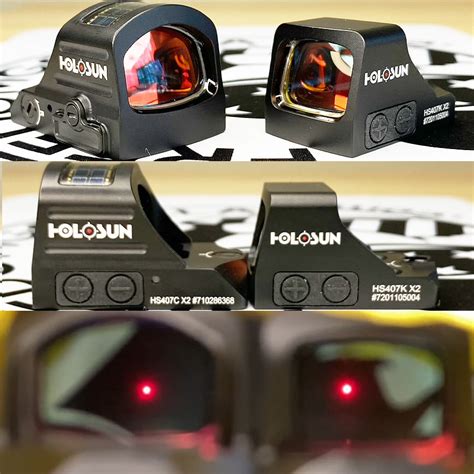 407c vs 407k. The 407C X2 is currently IN STOCK at the BEST PRICE with FREE Shipping and Great Reviews. Get yours now! In Stock Now - The Holosun 407C-X2 2 MOA red dot sight is the perfect companion to your pistol. Hit targets easier than iron sights. ... Holosun 407K Green X2, 6 MOA Green Dot, Side Battery - HE407K-GR-X2. $239.99 