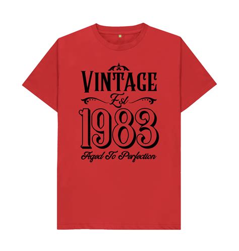 40th Birthday T Shirt Vintage 1983, Aged To Perfection