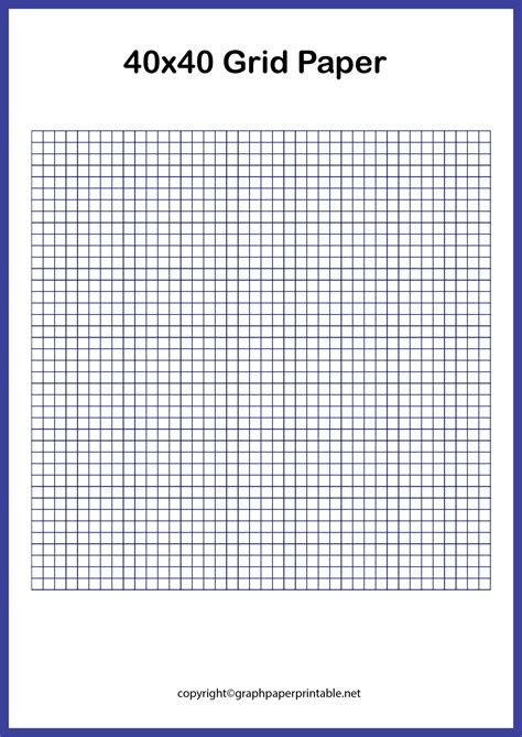 40x40 Graph Paper Printable
