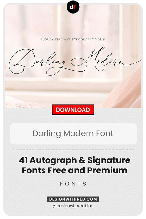 41 Autograph and Signature Fonts Free and Premium Design with Red