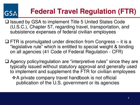 41 CFR §300 1 - The Federal Travel Regulation (ftr) - Code of …