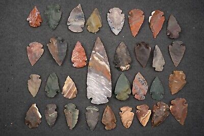 41 PC Flint Arrowhead Ohio Collection Points Size 1-3" Spear