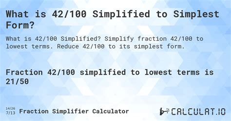 42/99 simplified, Reduce 42/99 to its simplest form - Everyday …