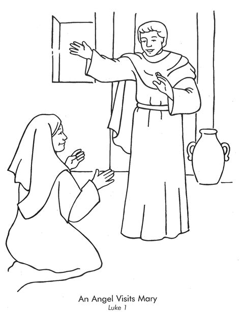 42+ Angel Visits Mary Coloring Pages