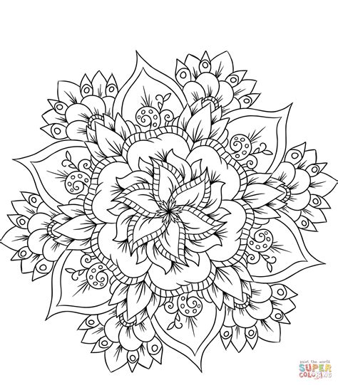42+ Flower Advanced Mandala Coloring Pages