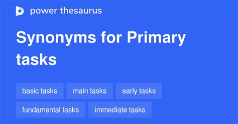 42 Words and Phrases for Additional Task - Power Thesaurus