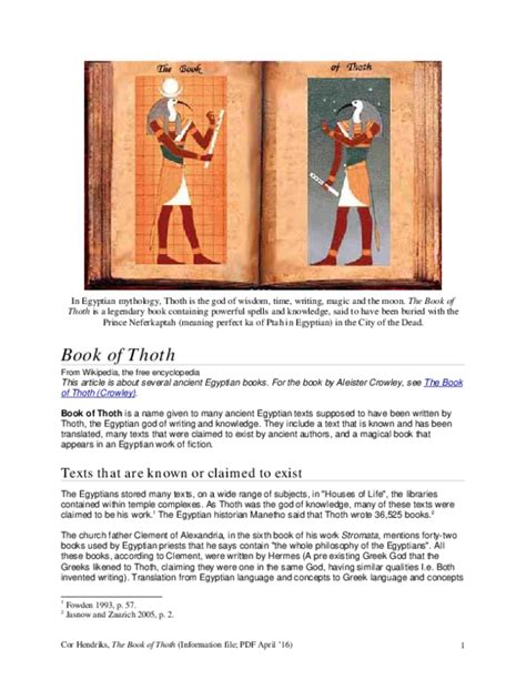 42 Books Of Thoth
