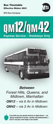 42 Bus Timetable