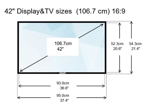 42 Inch Tv Size
