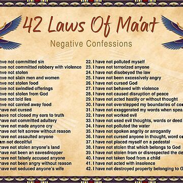 42 Negative Confessions