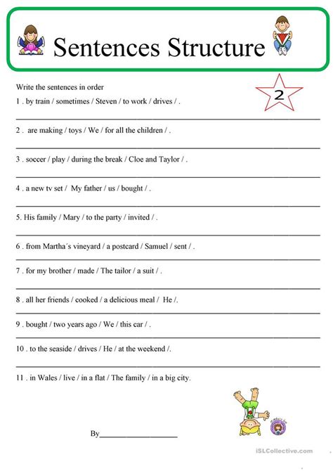 42 Sentence Structures English Esl Worksheets Pdf Amp Part Of A Sentence Worksheet - Part Of A Sentence Worksheet