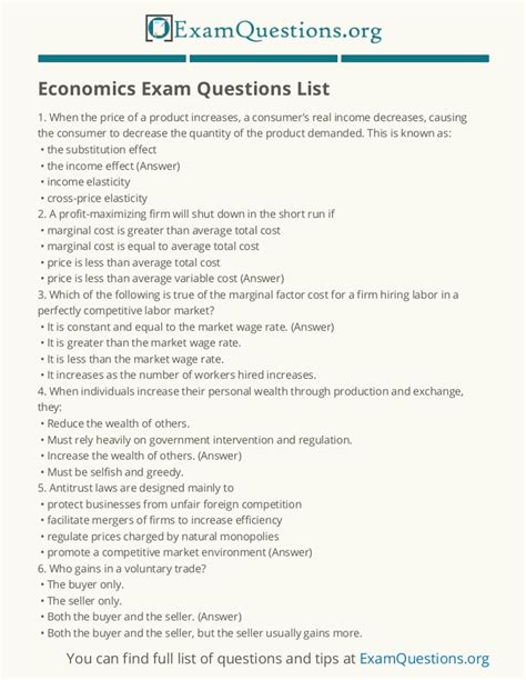 Read Online 42 98Mb All Economics Quiz Questions And Answers Free Download 