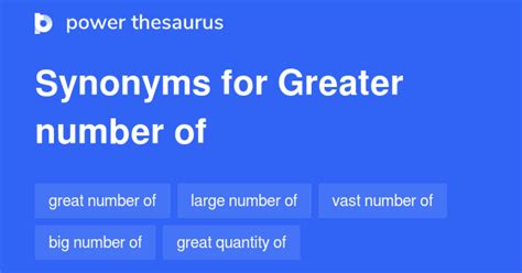 428 Words and Phrases for Greater Number - Power Thesaurus