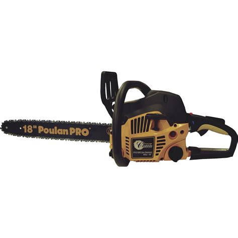  Introducing the Husqvarna Poulan Pro 18-Inch 42cc Gas-Powered Chainsaw. Consider this saw to have the little engine that could. When we say the engine "could," we mean that when you're cutting firewood, limbing, or cleaning up post-storm debris, the 2-stroke engine boasts a heavy crankshaft and connecting rod for power and longevity. . 