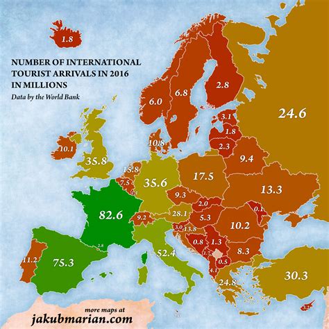 43% of EU tourists are international visitors