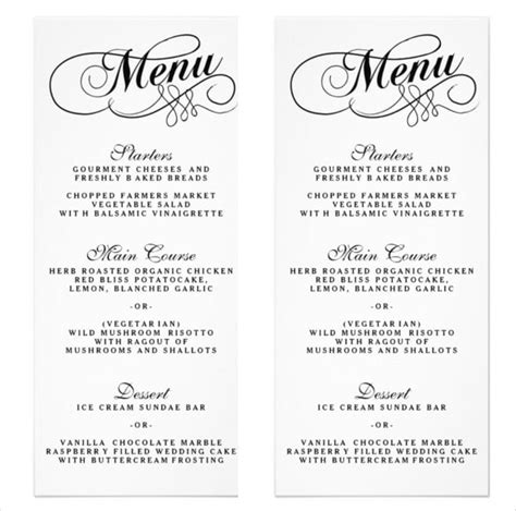 43+ Wedding Menu Templates Free Sample, Example Format Download