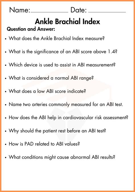 43 Ankle Brachial Index Worksheet Worksheet Database