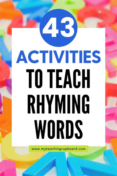 43 Rhyming Activities For Kindergarten My Teaching Cupboard Rhyme Kindergarten - Rhyme Kindergarten