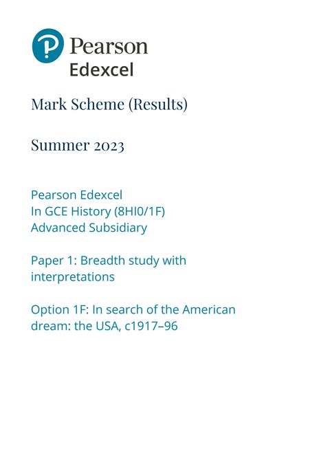 Full Download 43651F June 2013 Mark Scheme Paper 1 