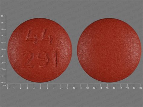 brown round Pill with imprint 44 291 tablet, film coated for treatment of Arthritis, Juvenile, Arthritis, Rheumatoid, Asthma, Bursitis, Dysmenorrhea, Fever, Gout .... 