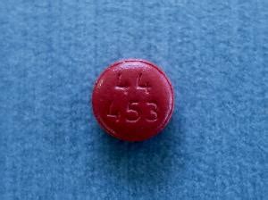 44 453 red pill. red round Pill with imprint 44 453 tablet, film coated for treatment of Fissure in Ano, Glaucoma, Open-Angle, Hemorrhoids, Hypertension, Hypotension, Pruritus Ani, Rhinitis, ... 21130-453-44; 21130-453; Inactive Ingredients . phenylephrine hydrochloride; croscarmellose sodium; dextrose monohydrate; dibasic calcium … 