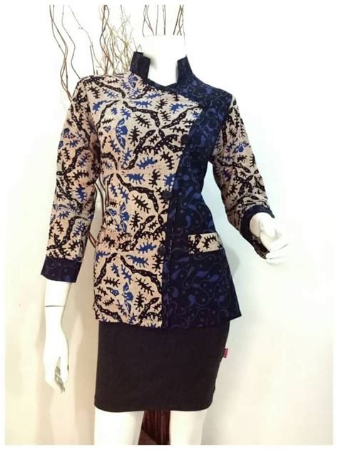44 Desain Baju Batik Guru Pakaian Kerja Wanita Seragam Kerja Batik Modern - Seragam Kerja Batik Modern
