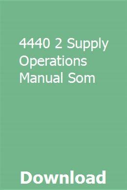 4440 2 supply operations manual som. - Taylors handbook of clinical nursing skills.
