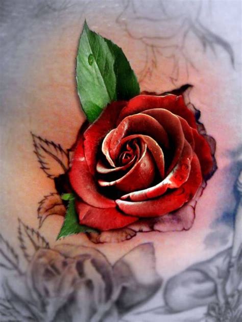 45+ Awesome 3D Flower Tattoos Designs Best 3D Flower Images