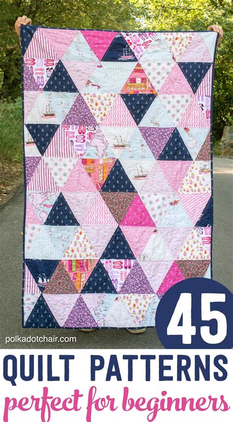 45+ Easy Beginner Quilt Patterns & Free Tutorials Polka Dot Chair
