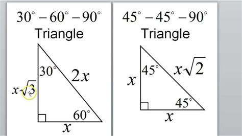45 45 90 And 30 60 90 Triangles Worksheet 1 30 60 90 Triangles - Worksheet 1 30 60 90 Triangles