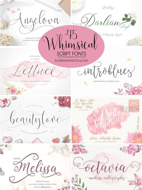 45 Whimsical Script Fonts Dreams Factory